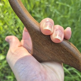 Wood body massager foot acupressure full body massage stick 2ea