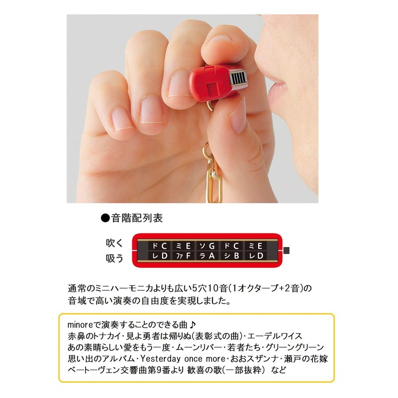 SUZUKI MHK-5R Mini Harmonica Minore 5 Holes 10 Sounds