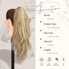 FESHFEN Wavy Ponytail Hairpiece with Clip, 50 cm Ponytail Braid