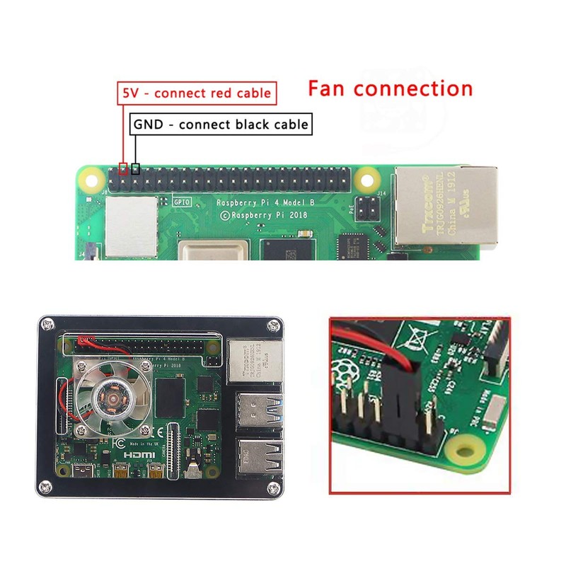 MakerFocus 2pcs Raspberry Pi 4B Fan, Raspberry Pi Cooling Fan
