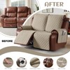 KinCam Waterproof Loveseat Recliner Cover, Non-Slip Reclining Couch Covers for