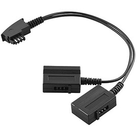 BestPlug 20 cm Y Telephone Cable Adapter Splitter Soft Universal 1 Input: TAE-F Male to 2 Outputs: TAE-F Female Coupling, Black