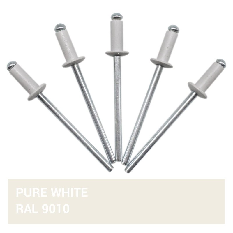 Pack of 100 Painted Blind Rivets 3.2 x 8 mm,