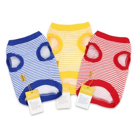 3 Pack Small Medium Dog T Shirt for Dogs Clothes for Small Dogs Tshirts Puppy Breathable Tshirt Striped Dog T Shirts for Dogs Clothes for Boys Girls
