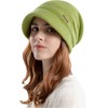 Enwokran Women Winter Knit Visor Hat Fleece Lined Warm Pullover