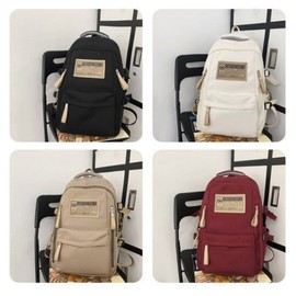 Couple High School Student Laptop Backpack Travel Women's Backpack Black Laptop Classic book black