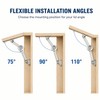 2-Pack Adjustable Steel Soft Close Lid Support Hinges, 40 lb