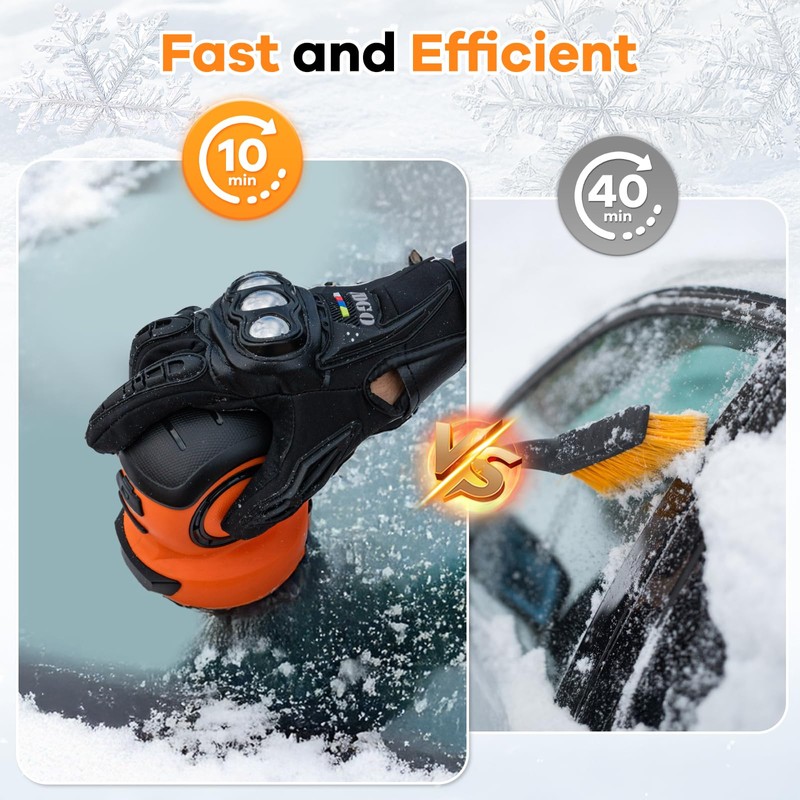 Electric Handheld Ice Scraper for Car Windscreen Portable Car Cleaning