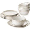 LE TAUCI Plates and Bowls Sets for 4, 12 Piece