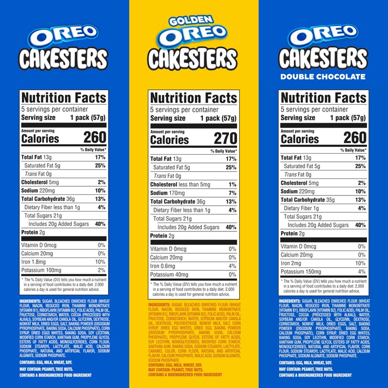 OREO Cakesters Soft Snack Cakes Variety Pack, 3-5 Count Packs