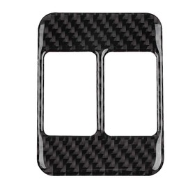 Aramox Heating Button Cover, Carbon Fiber Center Console Car Interior Seat Heating Button Cover Frame Trim Fit for 86 2013-2017