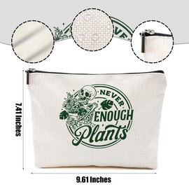 DHKG Gardening Gifts for Women Funny Skull Makeup Bag Plant Lover Gifts Cosmetic Bag Travel Toiletry Bag Halloween Christmas Birthday Boss Day Gifts for Plant Lovers Women Mom Grandma Coworker