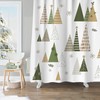 Geometric Modern Design Christmas Shower Curtain Christmas Tree Bathroom Home