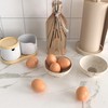 YunKo 6Pcs Wooden Fake Eggs Brown Wood Nest Eggs for