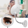 Magnifying Mirror 10X Magnification LED Fill Light Suction Cup Adjustable