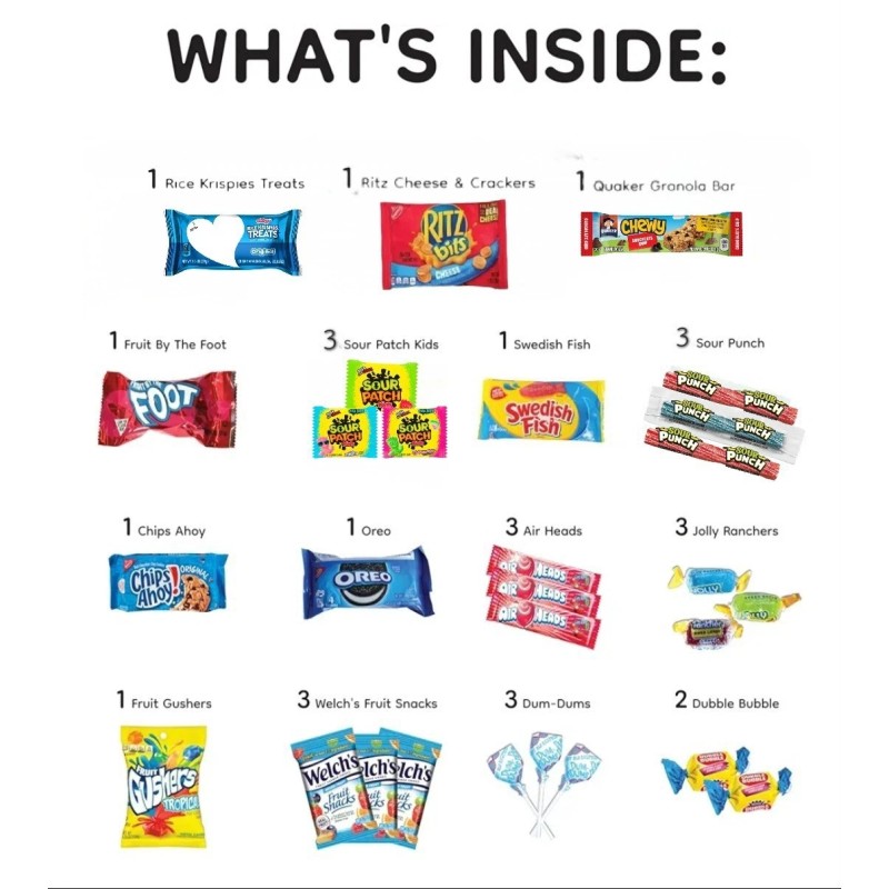 NIBBLEBAR Variety Snack Box Care Package (50 Count)