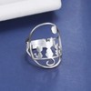 kkjoy Cat Ring Stainless Steel Adjustable Cute Cats Open Finger