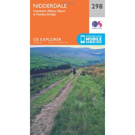 Nidderdale Map | Fountains Abbey, Ripon & Pateley Bridge | Ordnance Survey | OS Explorer Map 298 | England | Walks | Hiking | Maps | Adventure