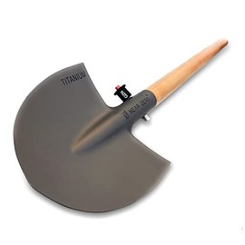 Near-Zero Titanium Shovel - Compact, Lightweight, & Collapsible. Ideal for Backpacking, Camping, Gardening, Beach Sand, Snow, and Fire Pit. with Handle and Quick-Release Pin.