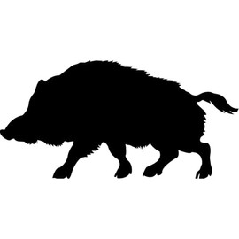 SP13342 Wild Boar Pig Hog Silhouette Cardboard Cutout Standee Standup