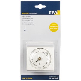 TFA Dostmann Analoges Backofenthermometer, 14.1004.60, aus Metall, hitzebeständig, L 77 x B 42 x H 71 mm