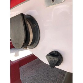 SEAVIEW Vault Transom Drain Plug | Fits All NPT 1/2" Garboards | Top Boat Plug & Ibex Innovation Winner | No Tools Required for Loosening & Tightening The Boat Drain Plug | Black Plastic