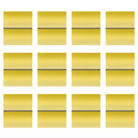 Frddiud Laser Engraving Blank ABS Double Color Plastic Sheet, 11.8x6.49x0.05 inch Materials Double Color Plastic Sheet for Interior Signs, Badges, DIY Carving Pack of 12(Gold)