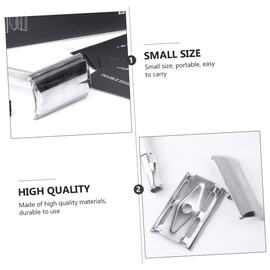 IWOWHERO Double Edged Metal Razor with Brush Lightweight Slip Safety Shaving Tool for Beard Body Hair Eyebrows and Armpits Durable Manual Shaver for Men