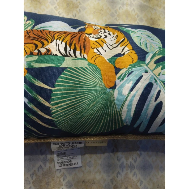 Allen + Roth Tiger Lumbar Pillow Allen + Roth Blue