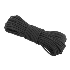 Rebower 550 Paracord Rope 15m, 4mm Thin Paracord Nylon Cord 7-Strand Core [for Tent Camping Outdoor Gear] - Black