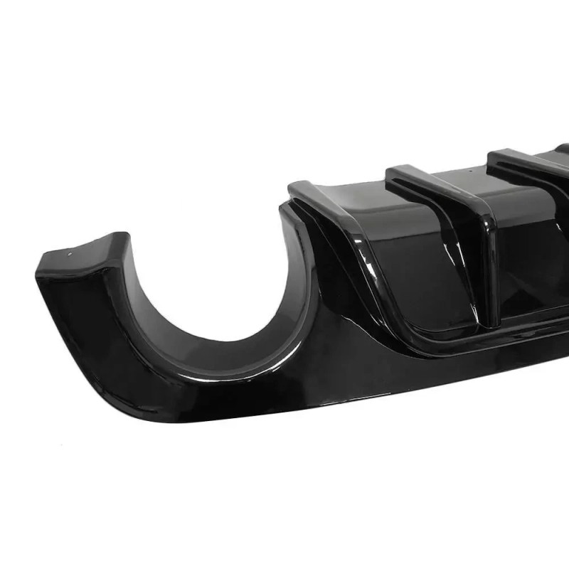 WENQI Glossy Black Rear Bumper Diffuser & Rear Spoiler Fit