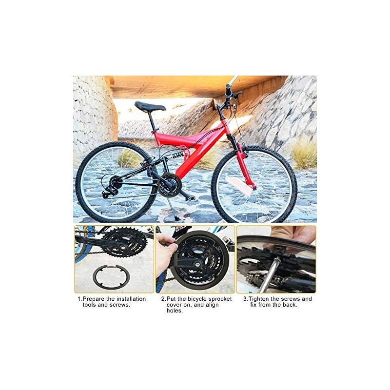 Chain Guard Protector, Black Plastic Chain Wheel Crankset Cover for
