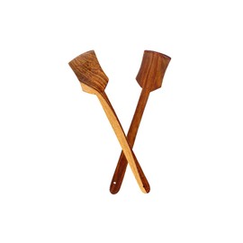 Garden Of Arts Handicrafts Handmade WoodenSpatula Serving and Cooking, Kitchen Tools Utensil/Spoon Set of 2