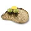 Elegance Gold Tree Bark Titanium Plated Porcelain Tray 13 Inch