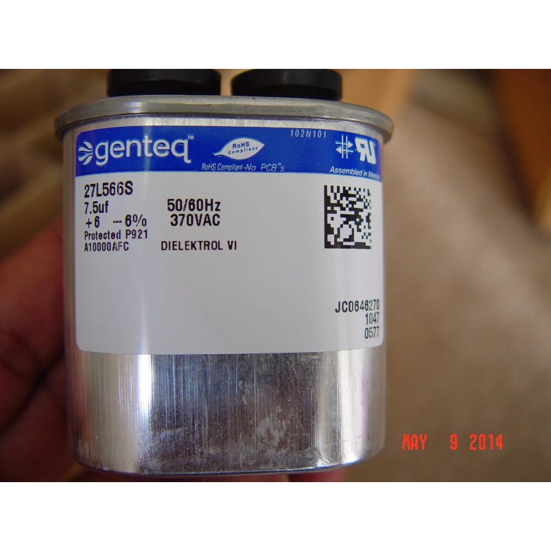 GE Capacitor Oval 7.5uf 370v volt VAC Blower Fan Motor