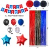 JCitimix Red and Blue Birthday Decorations, Red White and Blue