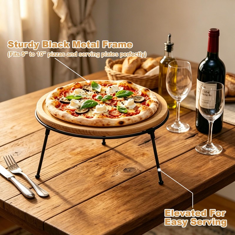 Pizza Stand, 4 Pack Pizza Rack for Party, Slant Design
