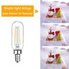 Sunaiony E12 Candelabra Bulb 25W T6 LED Bulb Dimmable 3000K