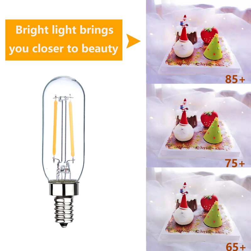 Sunaiony E12 Candelabra Bulb 25W T6 LED Bulb Dimmable 3000K