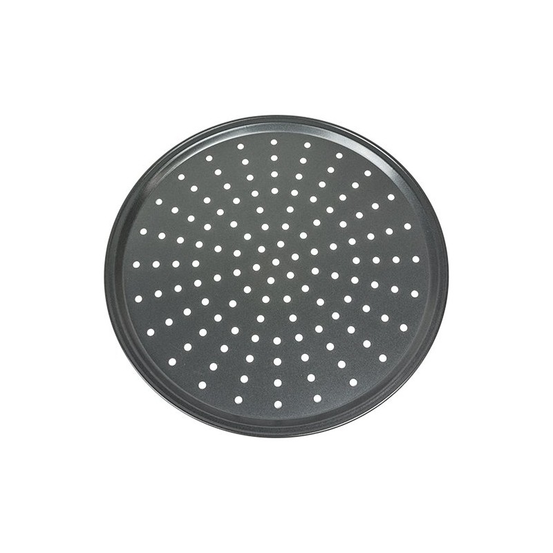 Set of 2 Carbon Steel Non-Stick Pizza Crisper Trays