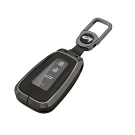 YIJINSHENG - Funda para llave de llave con llavero, carcasa de metal suave TPU de protección completa para Toyota 2016-2023 RAV4 Highlander Camry Corolla Avalon C-HR Prius GT86 Smart Remote Key