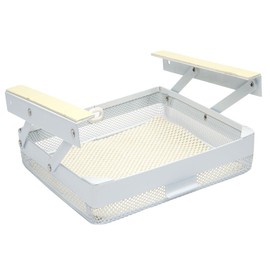 Anything Keeper - Organizer for Home, Kitchen, Bathroom, RV, Small Spaces - Storage Organizers - Compact Metal Basket - Under Cabinet Holder - Easy Install - Holds Strong - 11 x 10 x 2in - White