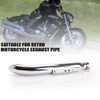 Tesmirror Universal Motorcycle Stainless Steel Slash Cut Exhaust Tip Exhaust