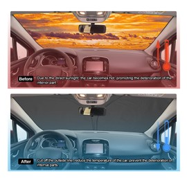 BIXUAN BIXUAN Clio 4 Sonnenschutz kompatibel mit Renault Clio 4 2013-2019 Windschutzscheibe fr Clio4 das Auto Frontscheibenabdeckung Windschutz fr Frontscheibe Blockiert UV Abdeckung Faltbar