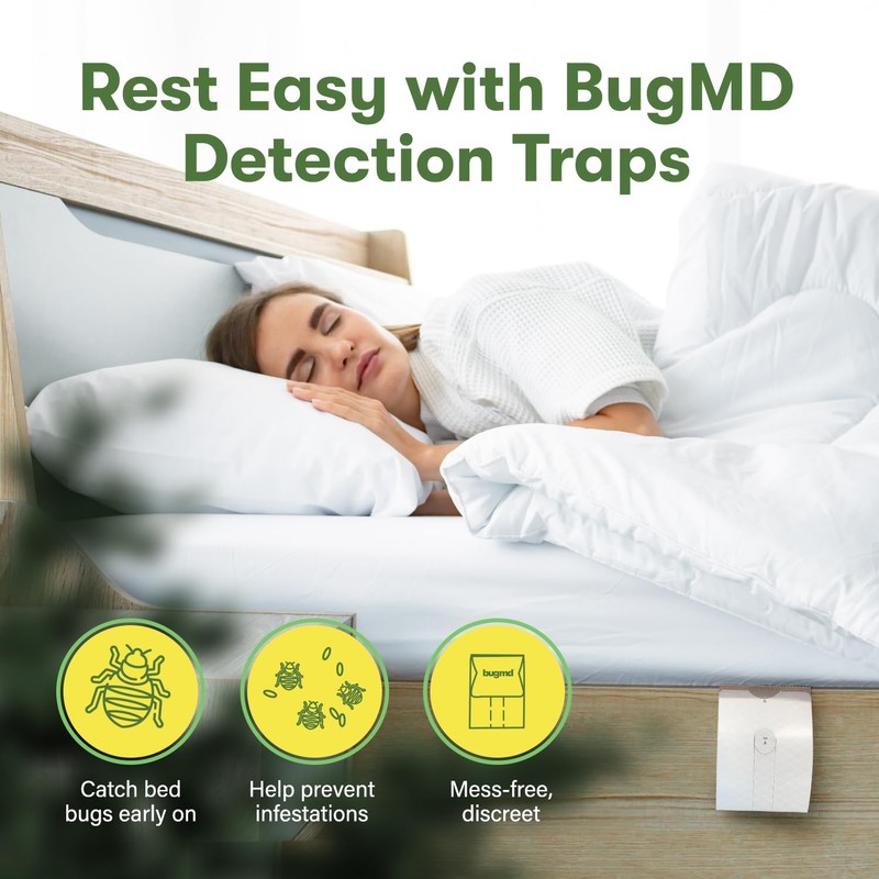 BugMD Bed Bug Trap (1 Pack, 12 Traps) - Interceptors,