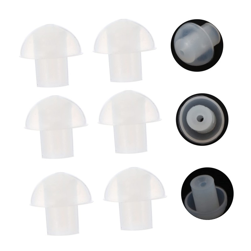 Operitacx 10pcs Mushroom Ear Tips for Acoustic Tube Earpieces Replacement
