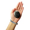 Wholesalegemshop Black Tourmaline(Natural) Gemstone Carved Palm Stone/Pocket Palm Stone/Reiki Healing