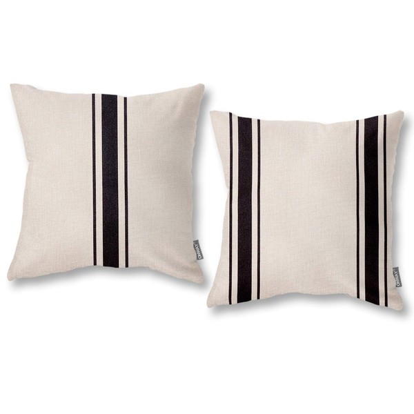 ONWAY Farmhouse Throw Pillow Covers 18x18 Rustic Indoor Outdoor Decorative