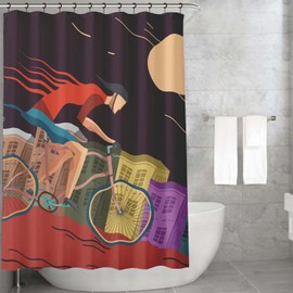 Bonamaison Anti-Mold, Waterproff Shower Curtain (150x200 cm) - Designed and Manufactured in Turkey