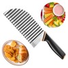 JAYVAR Large Crinkle Cutter Wave Potato Slicer, Stainless Steel French